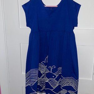 Tea Collection Minoan Whale Graphic Dress Size 8